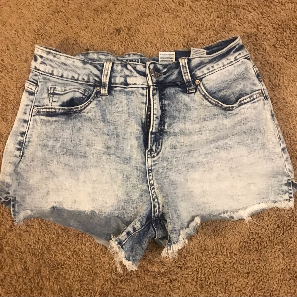Acid Wash High Rise Womens Denim Shorts